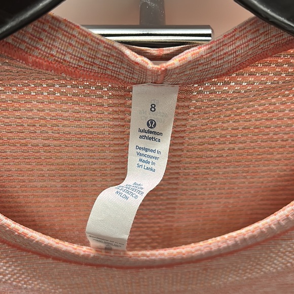 Lululemon swiftly short sleeve orange top - Picture 2 of 4